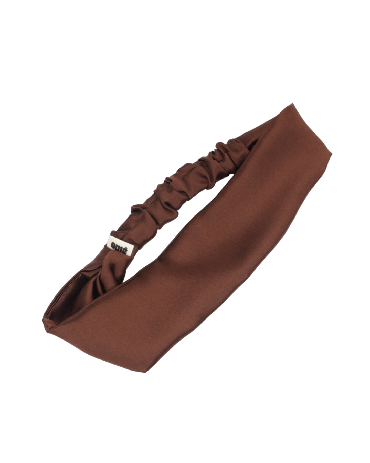 LE BANDEAU BRUN EN SATIN DE SOIE