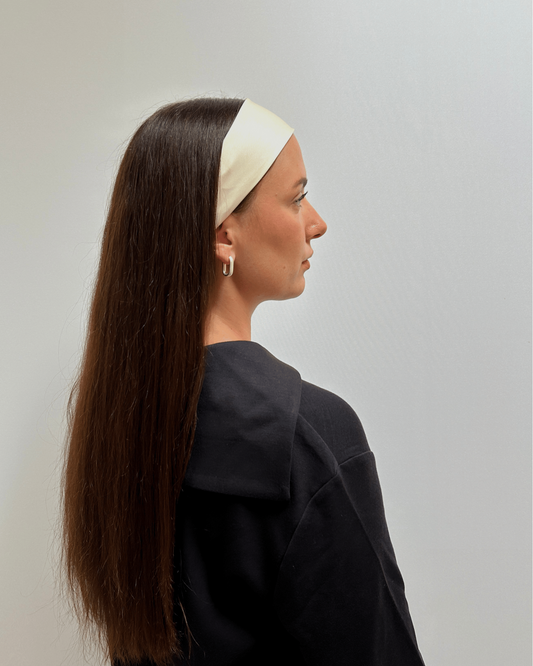 LE BANDEAU CRÈME EN SATIN DE SOIE