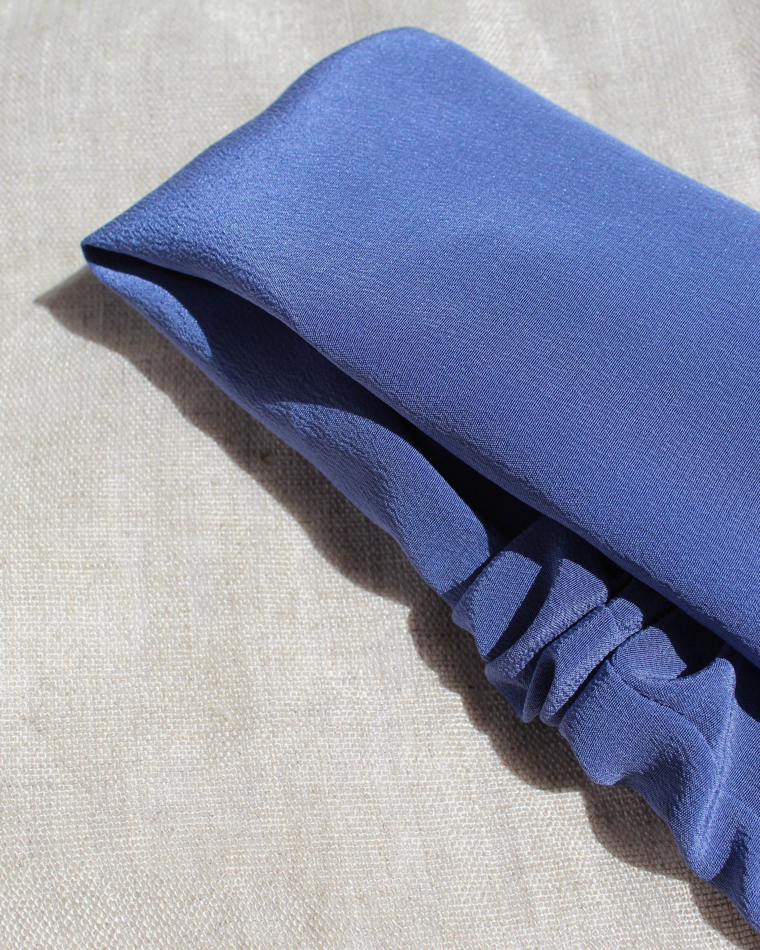 Bandeau cheveux en soie naturelle bleue, accessoire femme