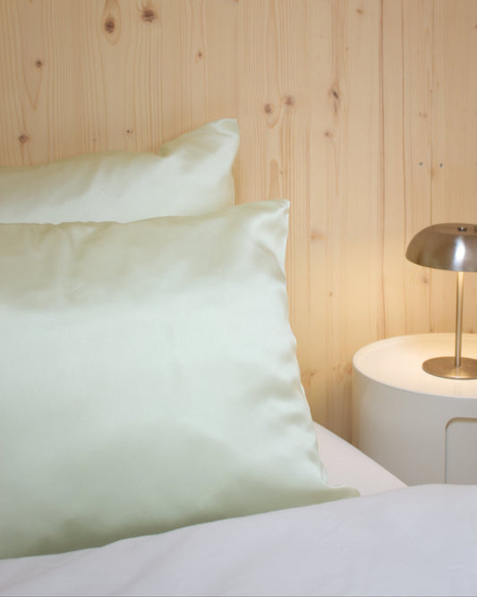 LA TAIE D'OREILLER JADE - SATIN DE SOIE