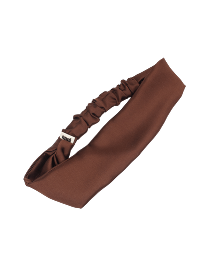 LE BANDEAU BRUN EN SATIN DE SOIE