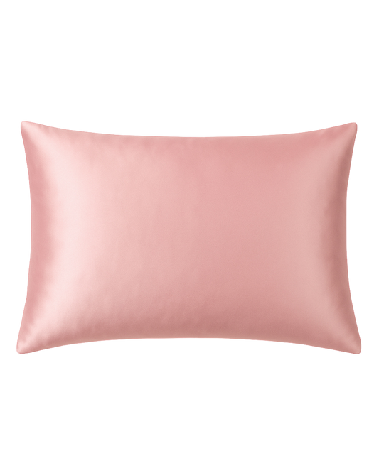 LA TAIE D'OREILLER ROSE - SATIN DE SOIE