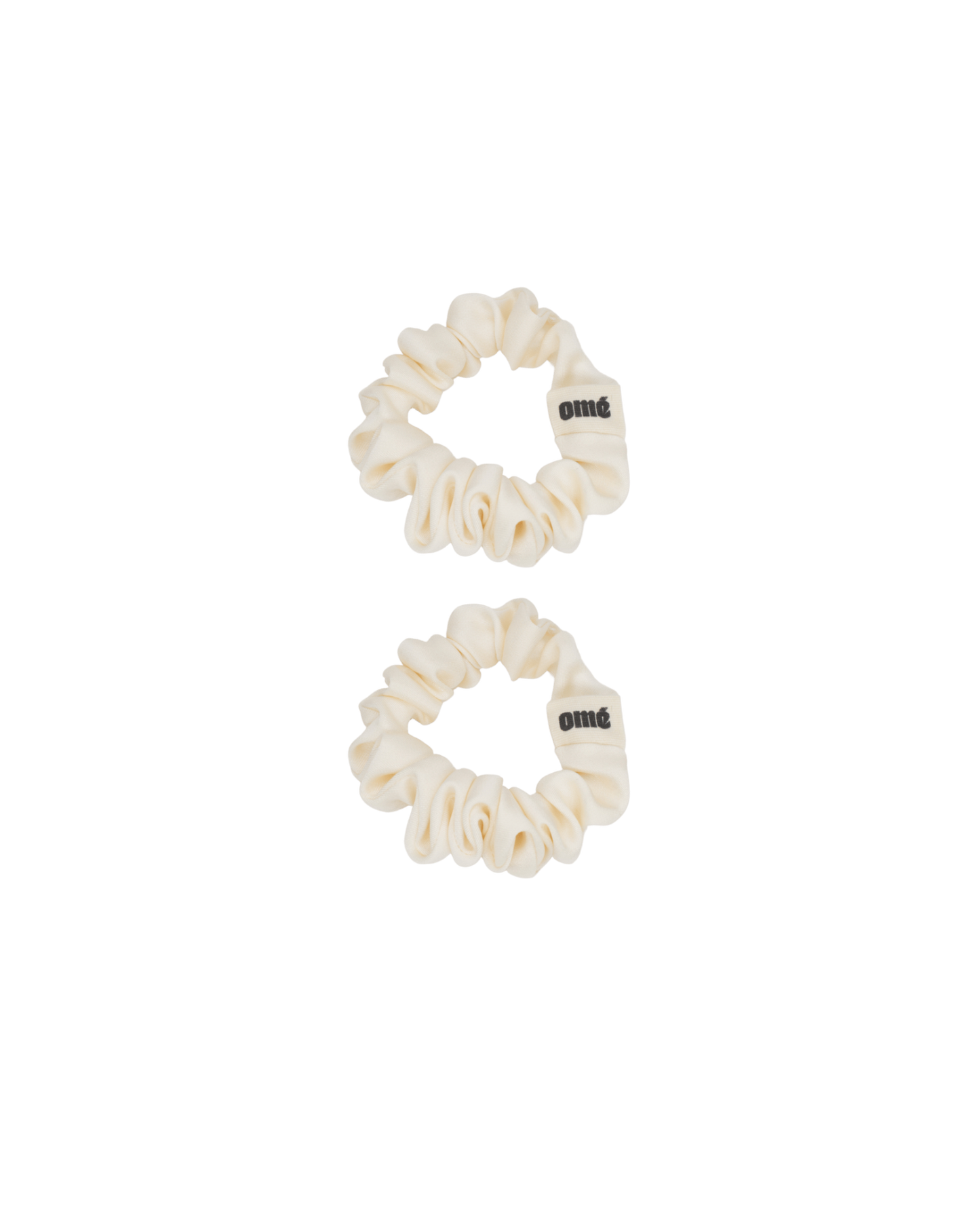 LOT MINI CHOUCHOUS CRÈME EN SATIN DE SOIE