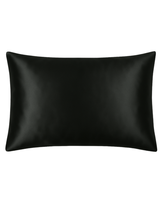 LA TAIE D'OREILLER NOIRE - SATIN DE SOIE