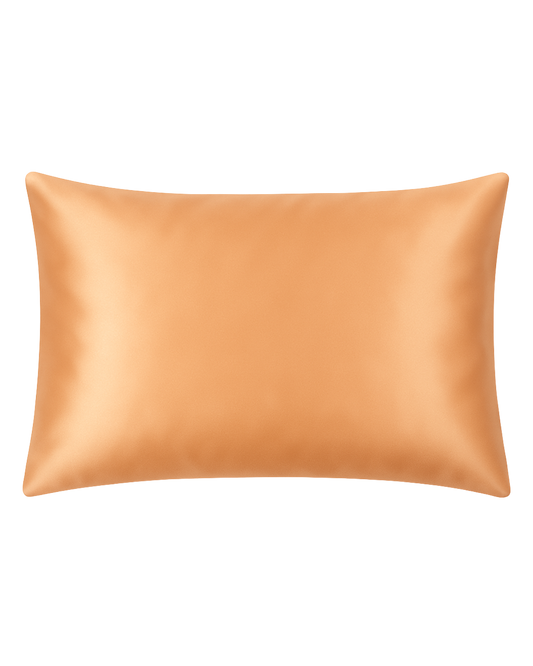 LA TAIE D'OREILLER PÊCHE - SATIN DE SOIE